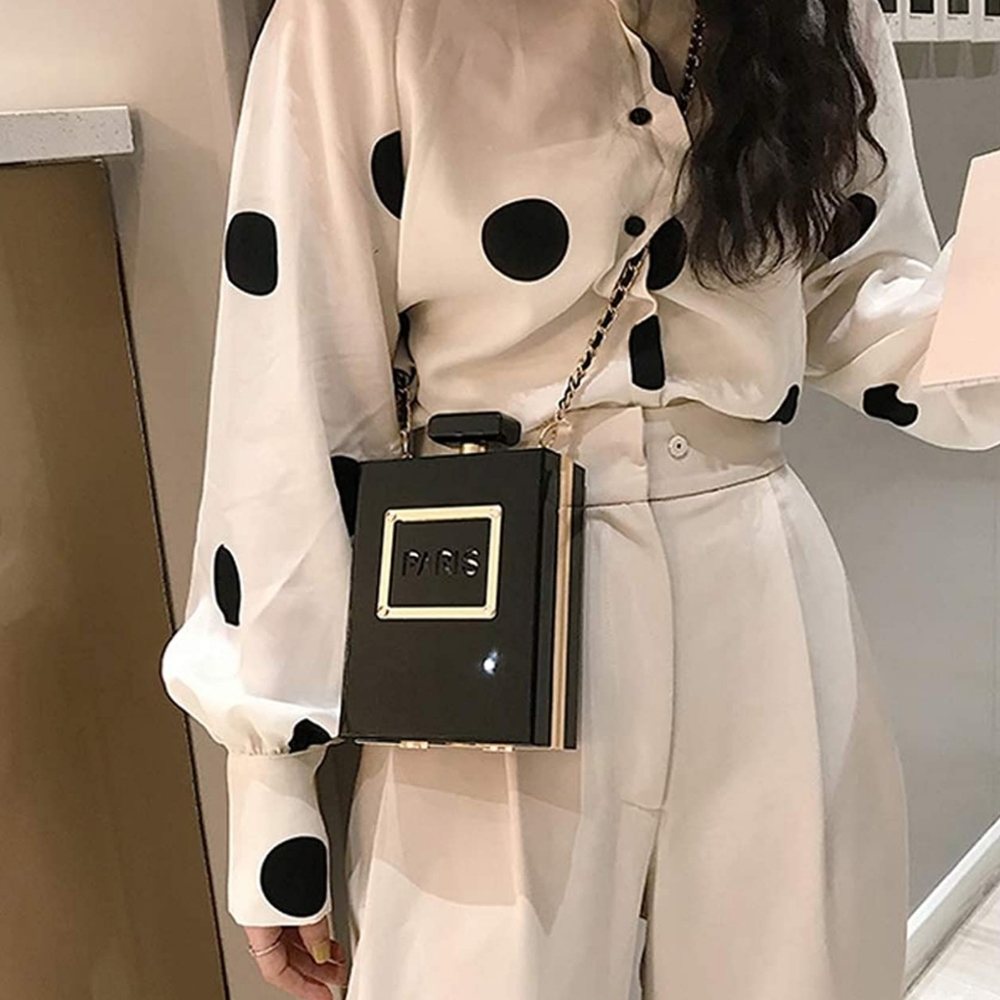 Black Hard Perfume Shaped Bag